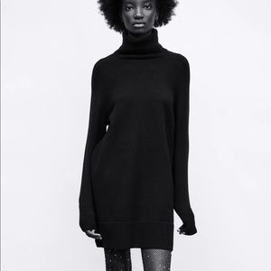 Zara high collar turtle neck sweater dress